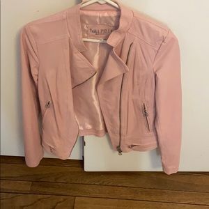 Pink Italian Leather Jacket